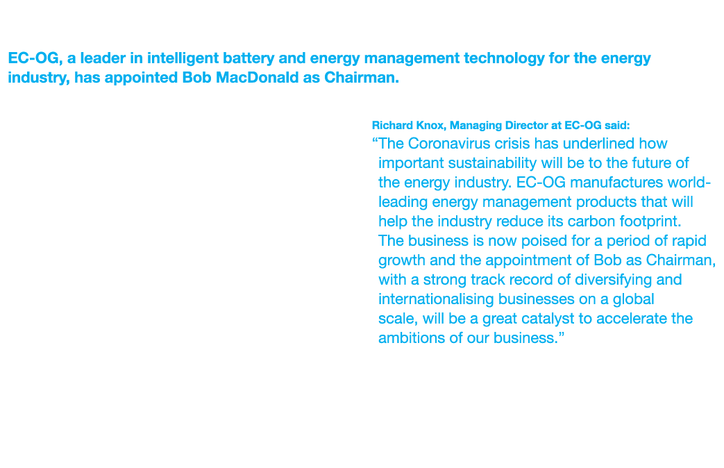 EC-OG Boosts Team to Fuel International Growth EC-OG, a leader in intelligent battery and energy management technolog   