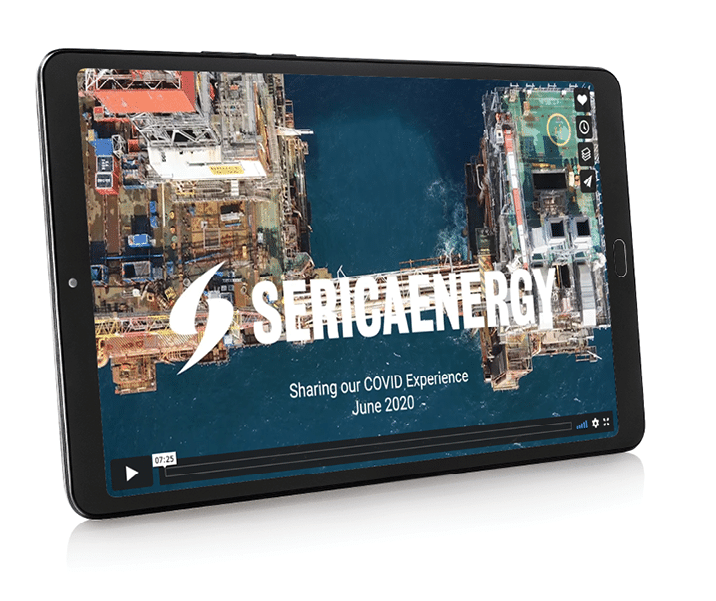 Black tablet computer with blank screen, isolated on white background