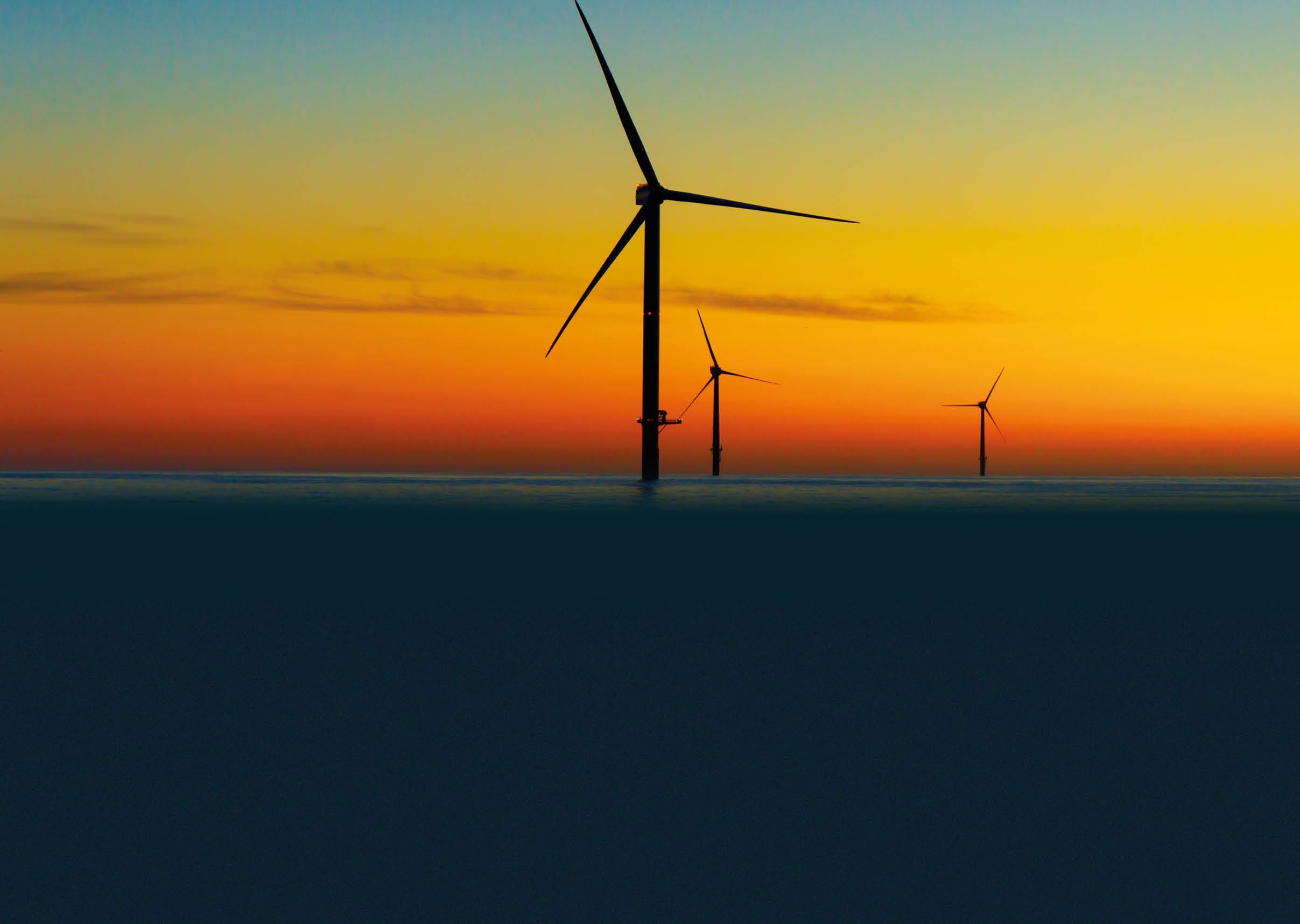 Beautiful sunset in the North Sea