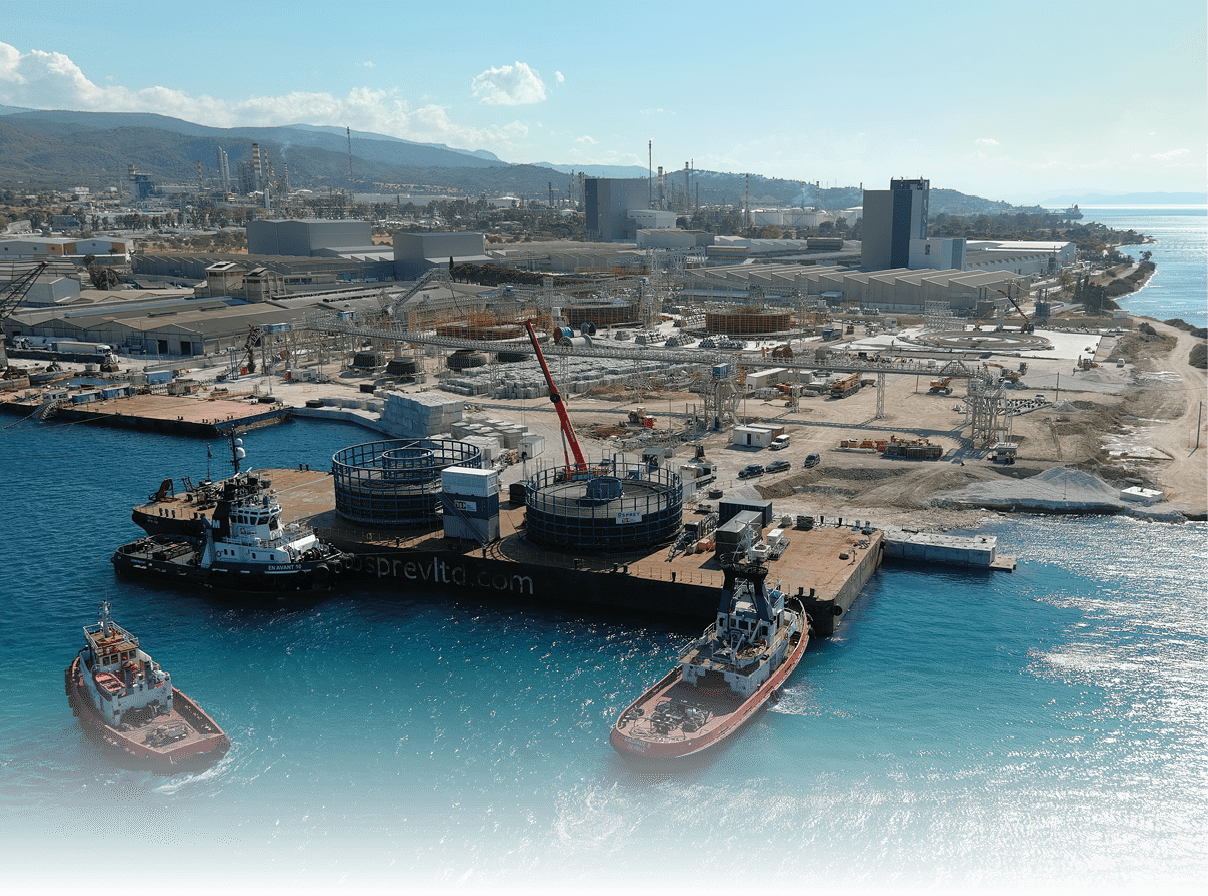 Sousaki in Greece. Wind Farm array cable spooling with Connor Taylor