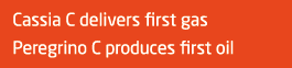 Cassia C delivers first gas Peregrino C produces first oil 