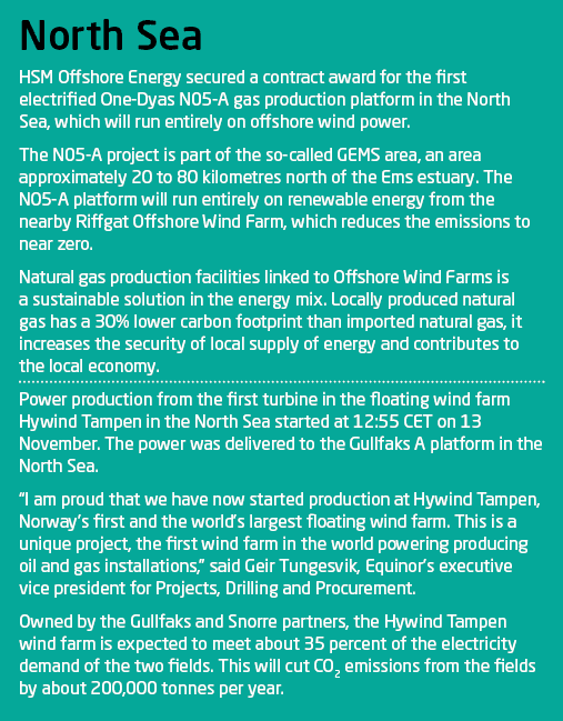 North Sea HSM Offshore Energy secured a contract award for the first electrified One Dyas N05 A gas production platfo...