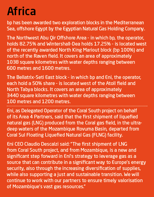 Africa bp has been awarded two exploration blocks in the Mediterranean Sea, offshore Egypt by the Egyptian Natural Ga...