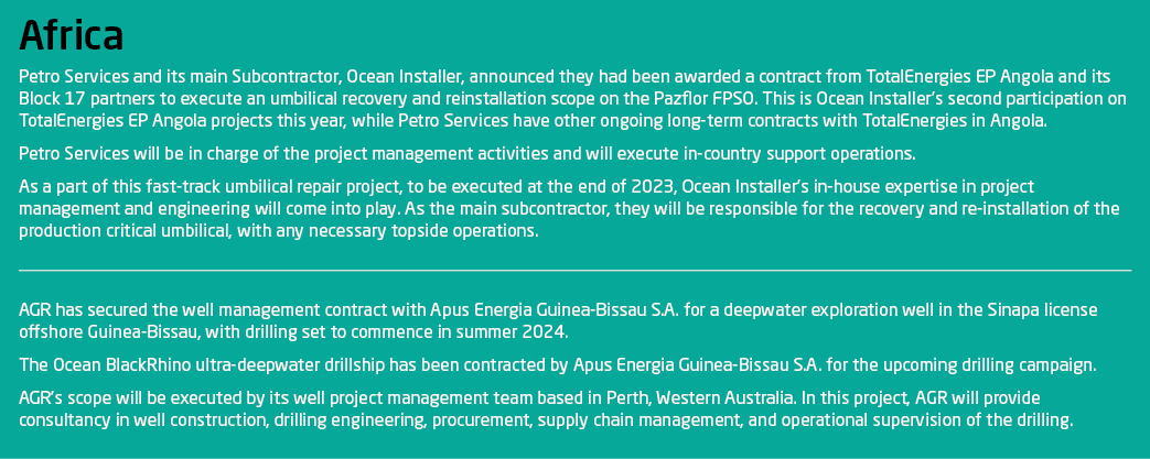 Africa Petro Services and its main Subcontractor, Ocean Installer, announced they had been awarded a contract from To...