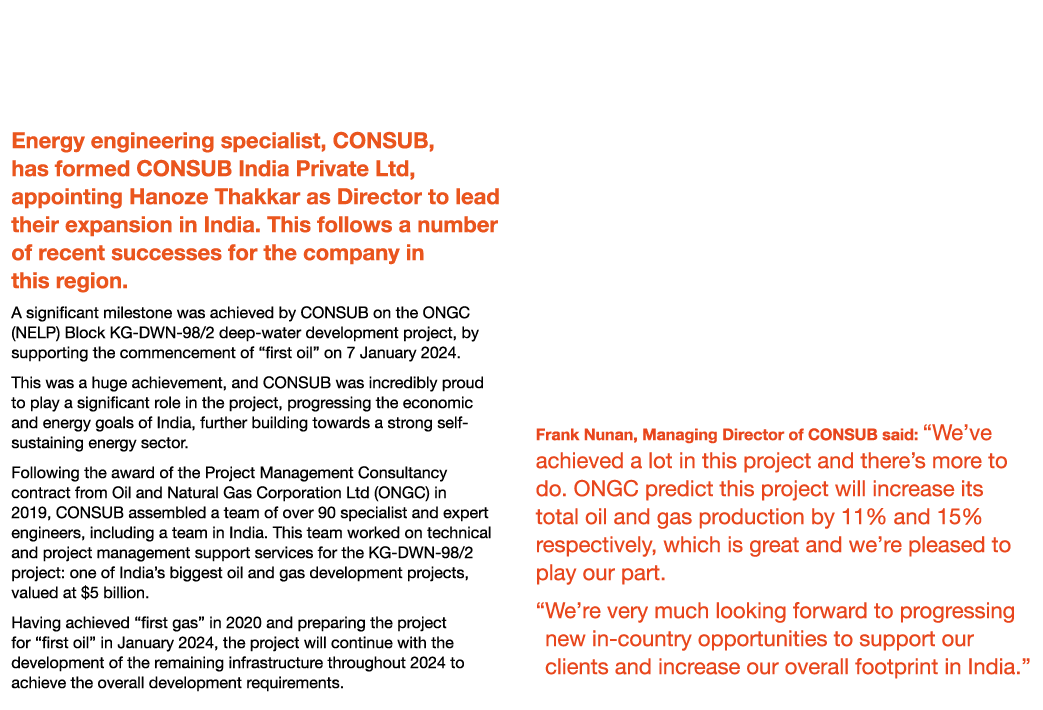 CONSUB Expands into India Following Project Success Energy engineering specialist, CONSUB, has formed CONSUB India Pr...