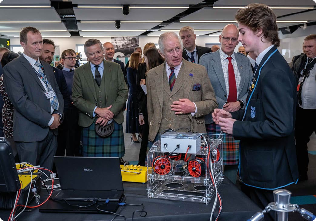 Aberdeen , Scotland, Friday, 29 September 2023    His Majesty King Charles III visits Global Underwater Hub   Picture by Michal Wachucik/Abermedia