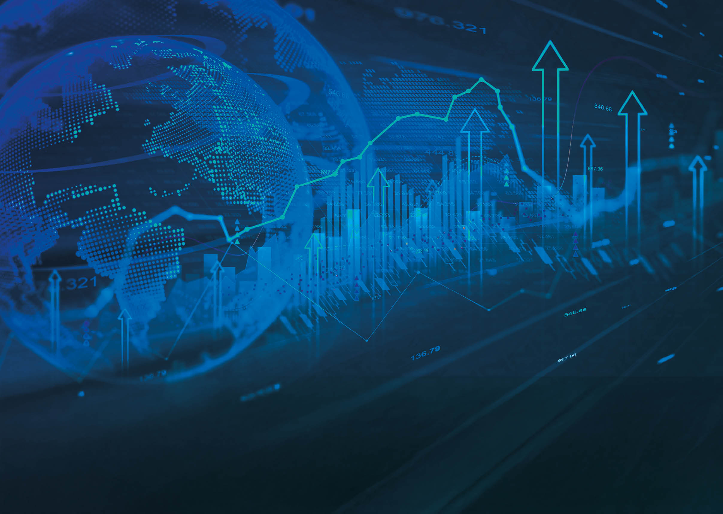 Digital data financial investment and trading graph chart.Business chart data graph diagram and growth financial  report information