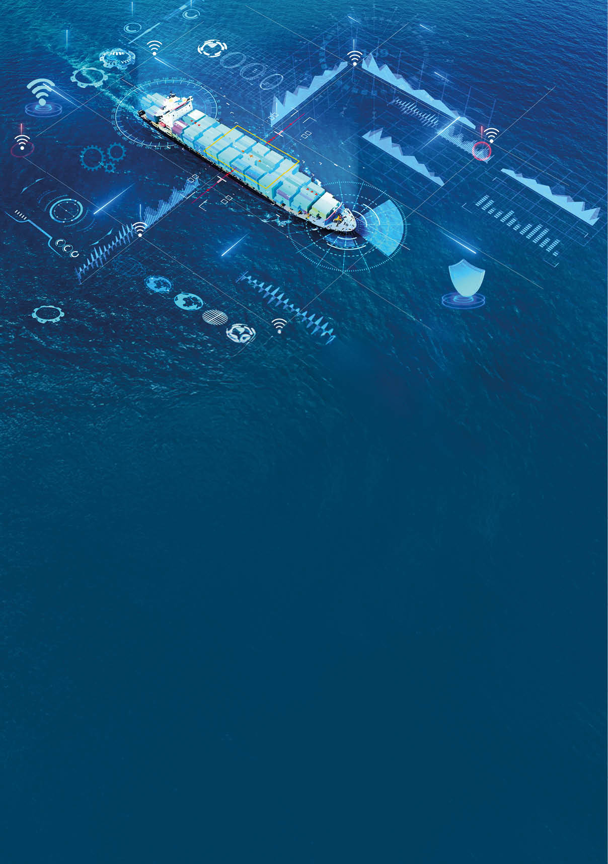AI technology Cargo Container Ship. Tehcnology Global Logistics international delivery concept, World map logistic and supply chain network distribution Container Ship running to customs ocean concept