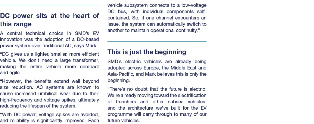  DC power sits at the heart of this range A central technical choice in SMD’s EV innovation was the adoption of a DC ...