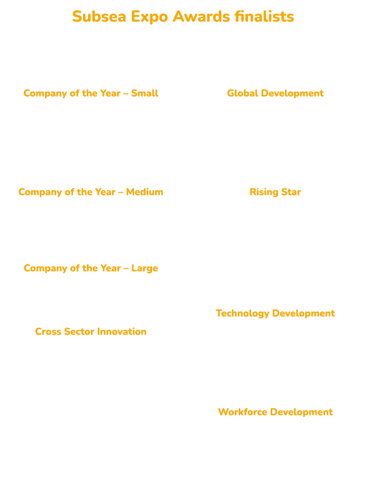 Subsea Expo Awards finalists The annual Subsea Expo Awards shine a spotlight on companies and individuals leading the...