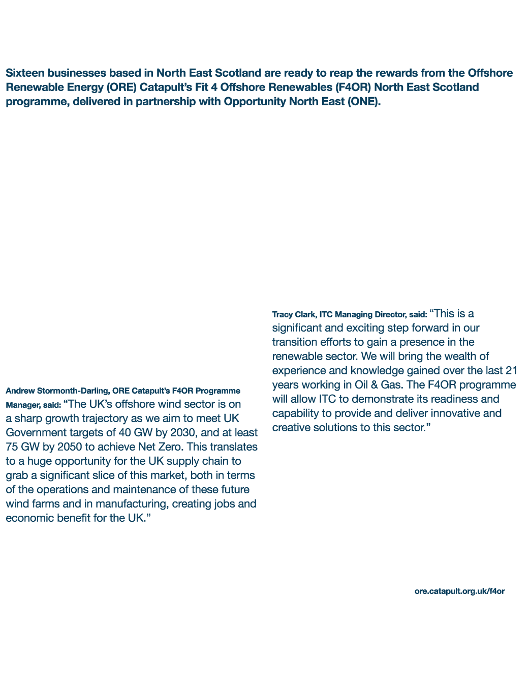 Sixteen North East of Scotland Businesses Prepare to  Get Fit for Offshore Renewables  Sixteen businesses based in No   