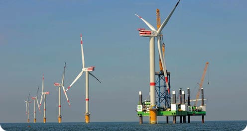 Aufbau Offshore-Windpark Thornton Bank, Belgien 1 Phase, 6 x Repower 5M für Repower Systems AG 19 9 2008 (c) Foto: Jan Oelker Repower