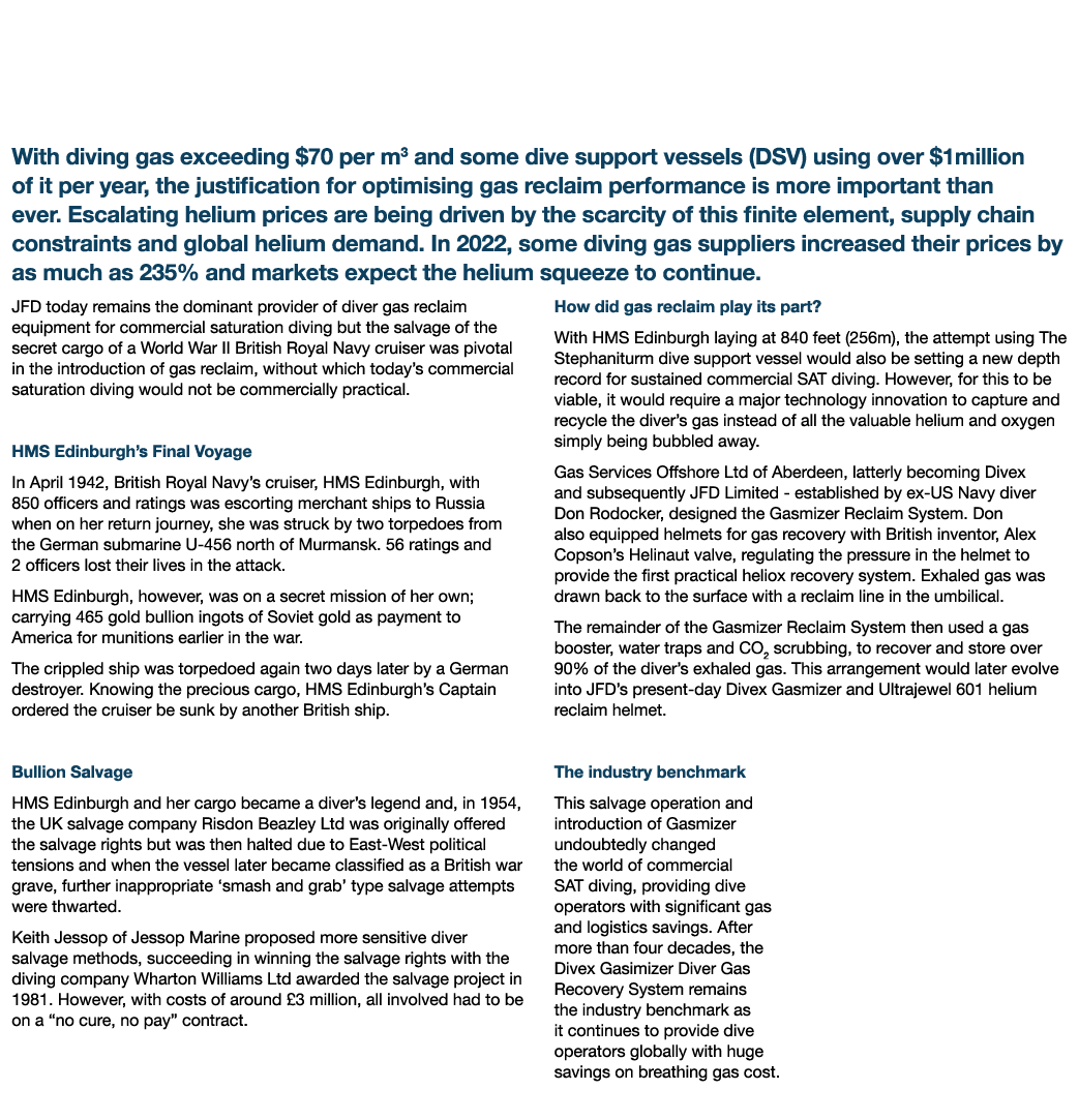 HMS Edinburgh: The Origins of Gas Reclaim in Commercial Diving With diving gas exceeding $70 per m3 and some dive sup...