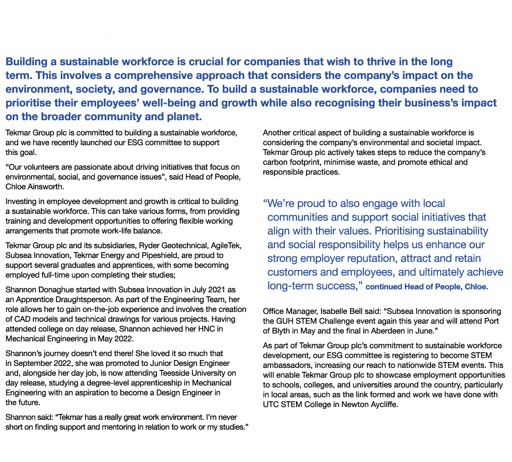 The Power of People: Tekmar Invests in Personnel Growth and Development Building a sustainable workforce is crucial f...