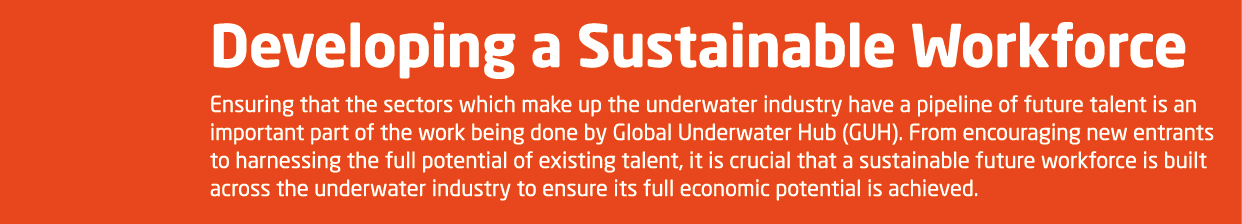 Developing a Sustainable Workforce Ensuring that the sectors which make up the underwater industry have a pipeline of...