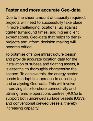 Faster and more accurate Geo data Due to the sheer amount of capacity required, projects will need to successfully ta...