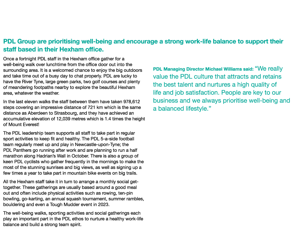 Work Life Balance: PDL Group Prioritising Staff Wellbeing PDL Group are prioritising well being and encourage a stron...
