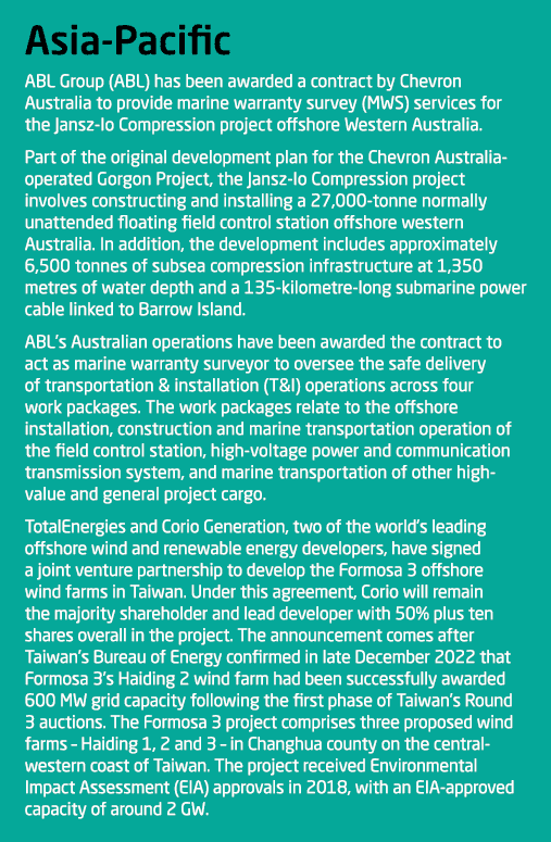 Asia Pacific ABL Group (ABL) has been awarded a contract by Chevron Australia to provide marine warranty survey (MWS)...