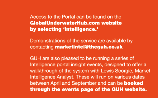 Access to the Portal can be found on the GlobalUnderwaterHub.com website by selecting ‘Intelligence.’ Demonstrations ...