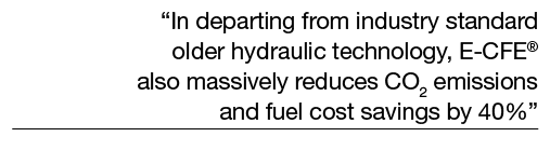 “In departing from industry standard older hydraulic technology, E-CFE® also massively reduces CO2 emissions and fuel...