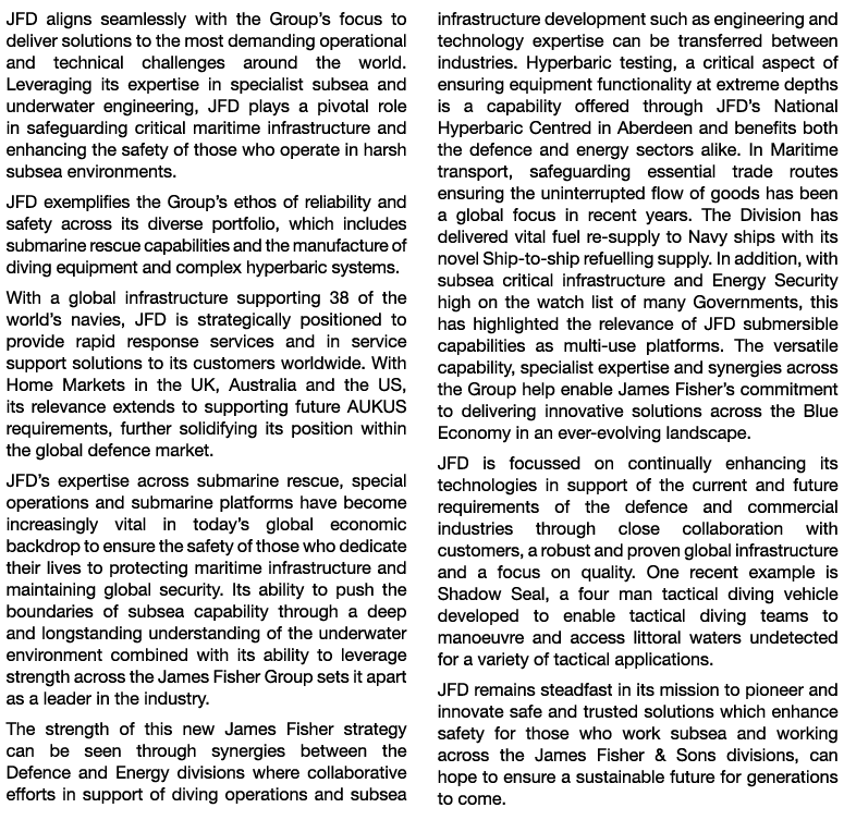 JFD aligns seamlessly with the Group’s focus to deliver solutions to the most demanding operational and technical cha...