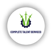 A logo for a company called Complete Talent Services. Description generated by AI