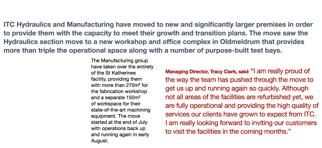 ITC Hydraulics Triples Operational Space with New Move ITC Hydraulics and Manufacturing have moved to new and signifi   