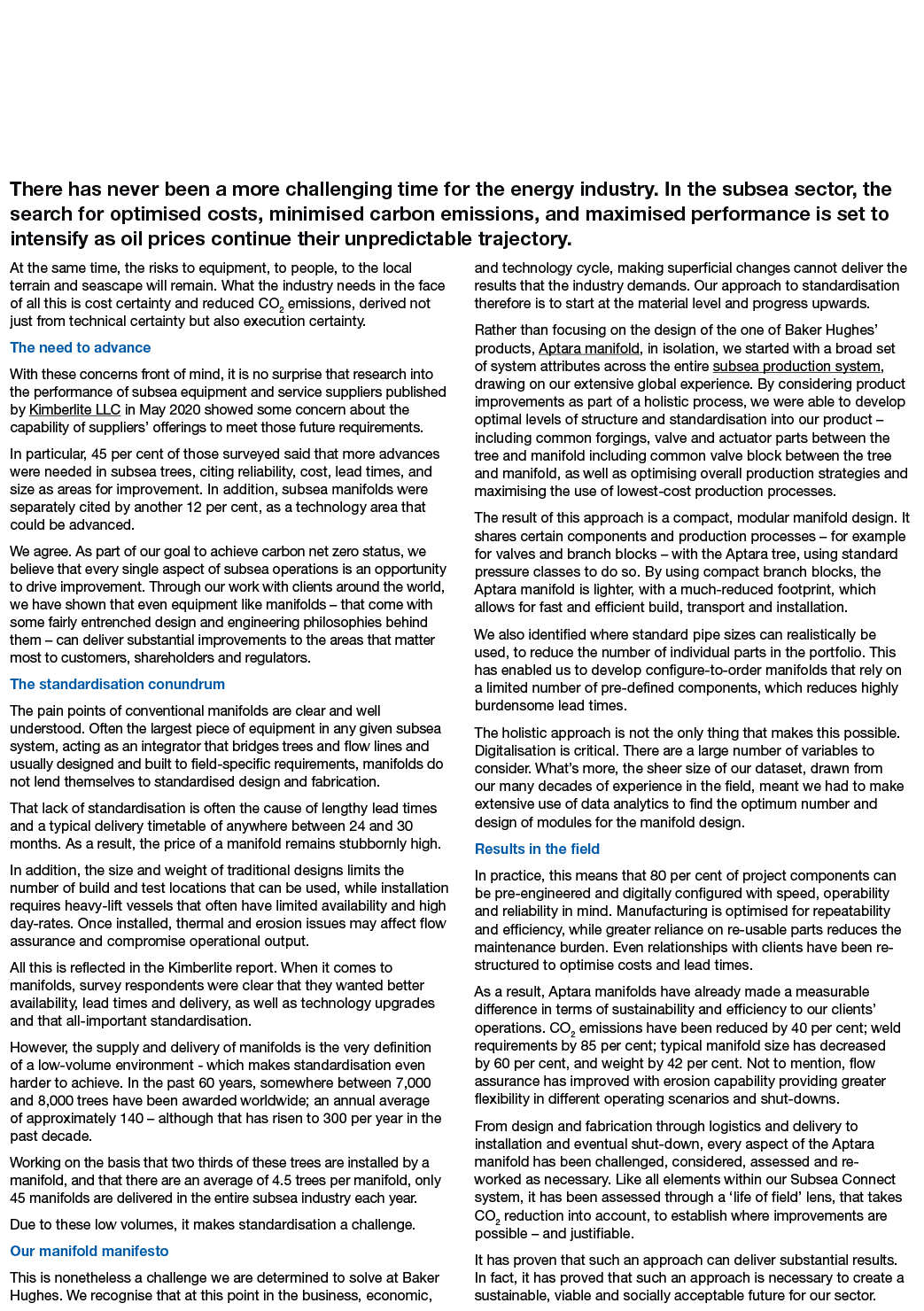 Manifold Destiny: A New Blueprint for a Changing World By Mohammed Hasan Ali, product manager at Baker Hughes There h   