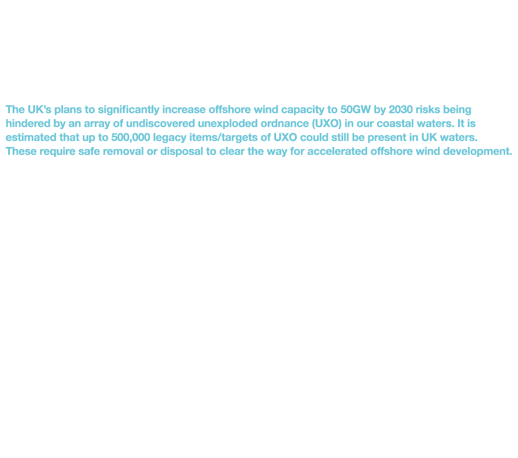 Navigating a Minefield: Unexploded Ordnance and Offshore Wind Ambitions James Fisher Renewables (JF Renewables) explo   