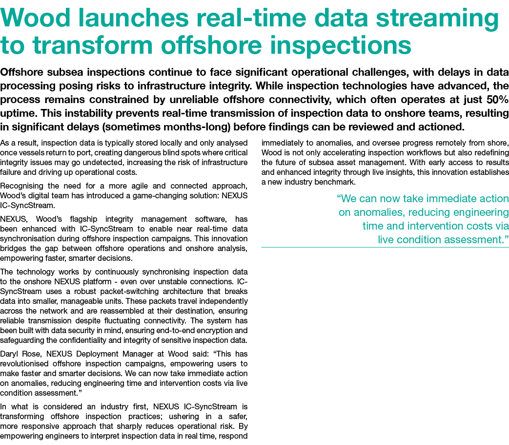 Wood launches real time data streaming to transform offshore inspections Offshore subsea inspections continue to face...