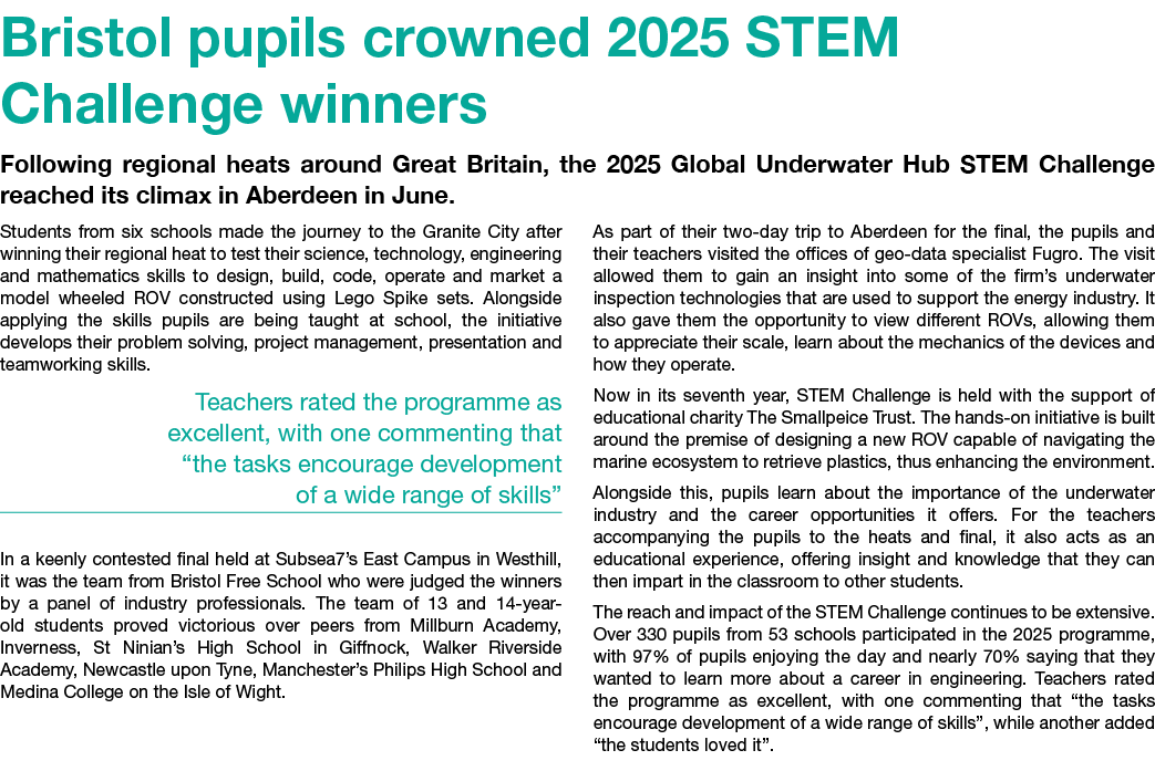 Bristol pupils crowned 2025 STEM Challenge winners Following regional heats around Great Britain, the 2025 Global Und...